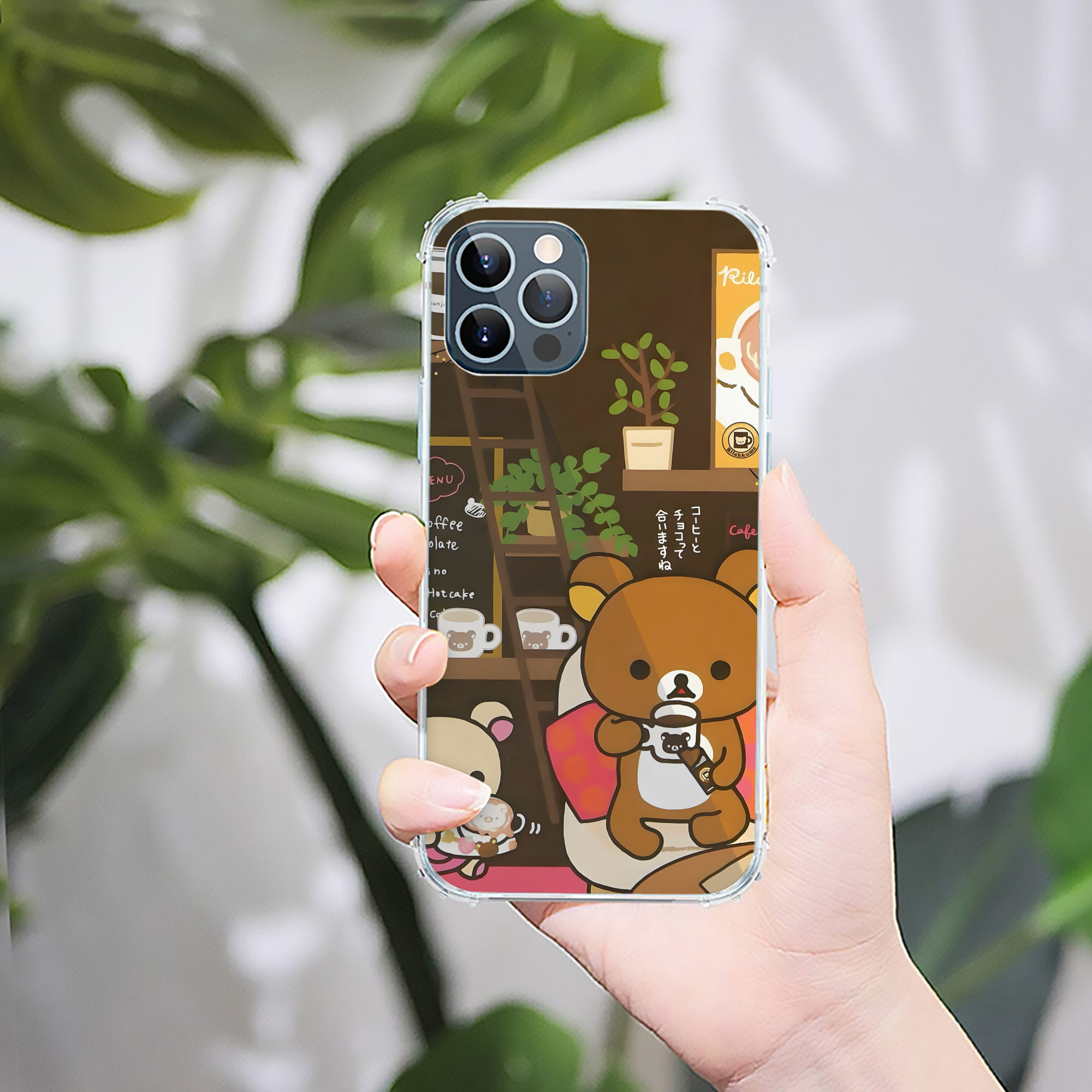 （画像用） リラックマ リラックマ キイロイトリ Rilakkuma Korilakkuma Kiiroitori 【iPhone 12シリーズ対応】透明スマホケース（クリアソフトケース）